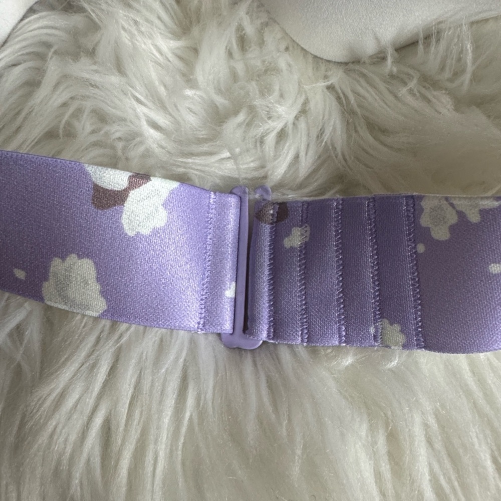 Adore Me Maven medium impact sports bra Purple Rose print Large New with tag - Picture 8 of 15